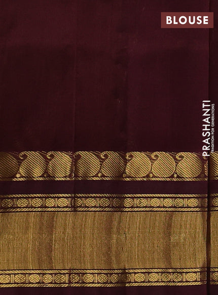 Silk cotton saree mustard yellow and deep maroon with allover thread checked pattern and paisley butta zari woven korvai border