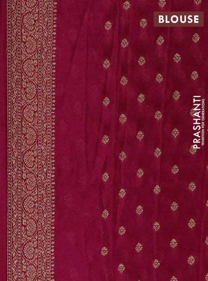 Banarasi semi crepe saree navy blue and wine shade with allover thread & zari woven buttas and woven border