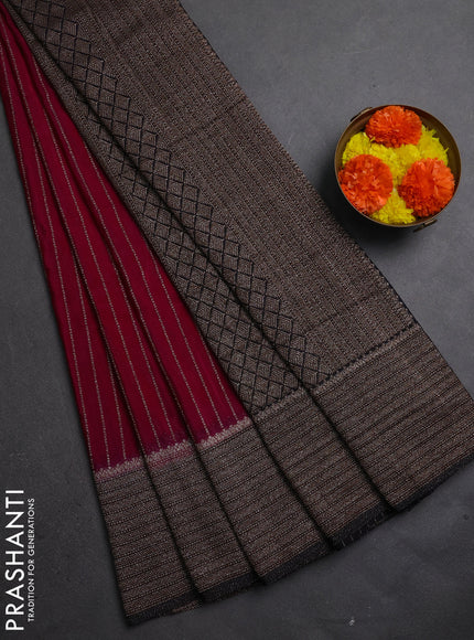 Banarasi semi crepe saree pink and navy blue with allover thread & zari weaves and woven border