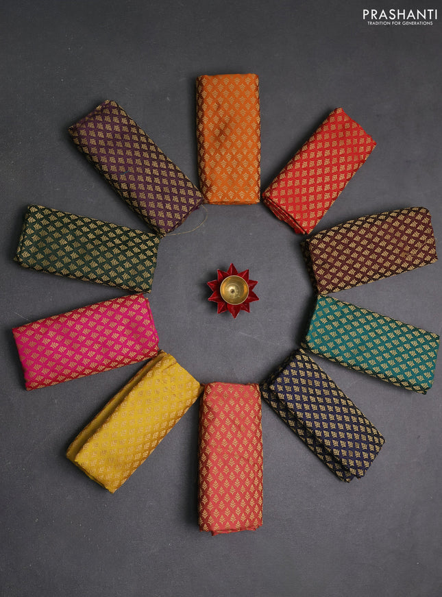 Brocade blouse bit multi colour and pack of 10