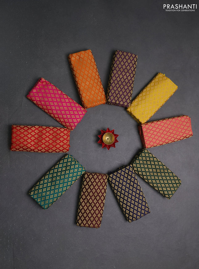 Brocade blouse bit multi colour and pack of 10