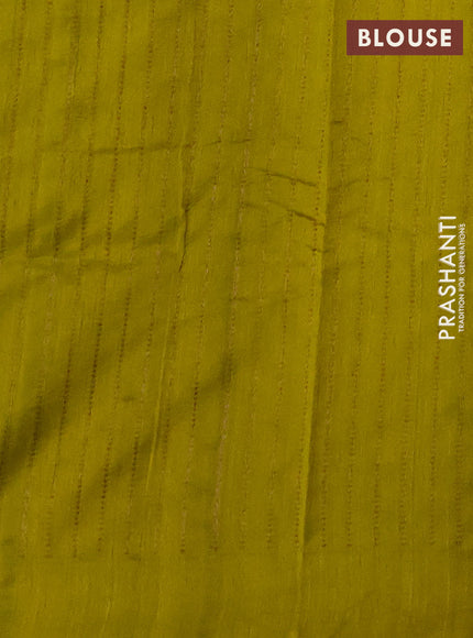 Banarasi raw silk saree lime yellow with thread & zari woven buttas and thread & zari woven border