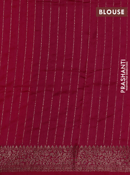Banarasi raw silk saree pink with thread & zari woven buttas and thread & zari woven border