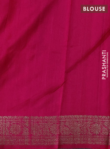 Banarasi raw silk saree red and pink with thread & zari woven buttas and thread & zari woven border