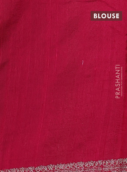 Banarasi raw silk saree mustard green and pink with thread & zari woven buttas and thread & zari woven border
