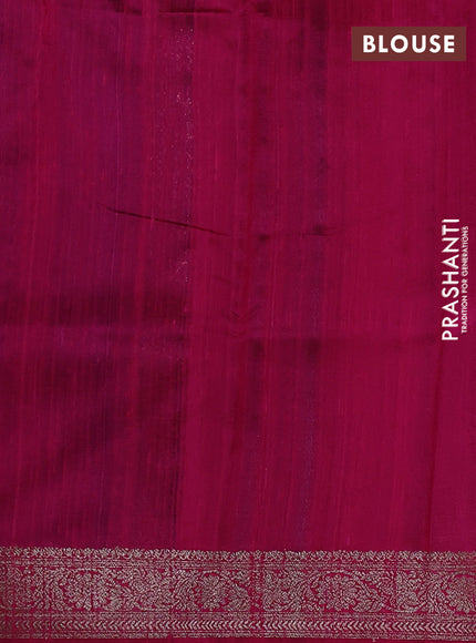 Banarasi raw silk saree blue and pink with thread & zari woven buttas and thread & zari woven border