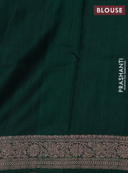 Banarasi raw silk saree purple and green with thread & zari woven buttas and thread & zari woven border