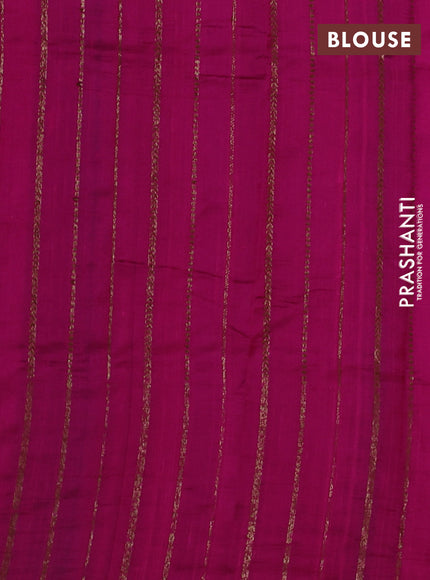 Banarasi raw silk saree teal blue and pink with plain body and long thread & zari woven border