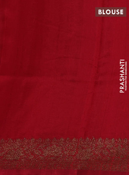 Banarasi raw silk saree deep maroon and red with allover thread & zari woven buttas and thread & zari woven border