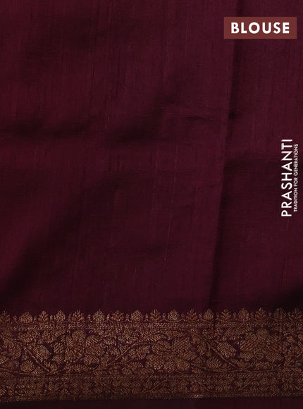 Banarasi raw silk saree red and deep maroon with allover thread & zari woven buttas and thread & zari woven border