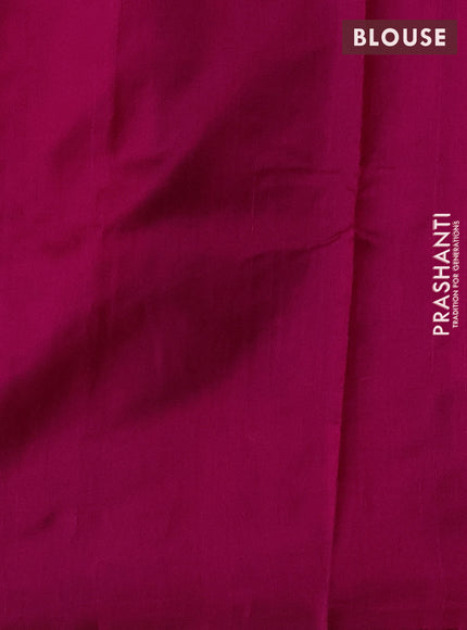 Banarasi raw silk saree pink with allover thread & zari woven buttas and thread & zari woven butta border