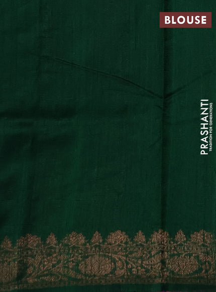 Banarasi raw silk saree purple and green with allover thread & zari woven buttas and thread & zari woven butta border