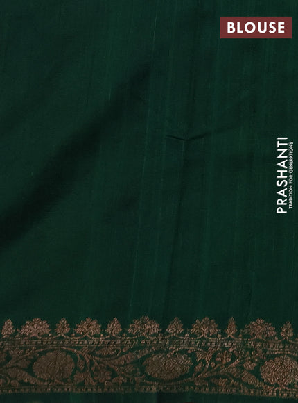 Banarasi raw silk saree red and green with allover thread & zari woven buttas and thread & zari woven butta border