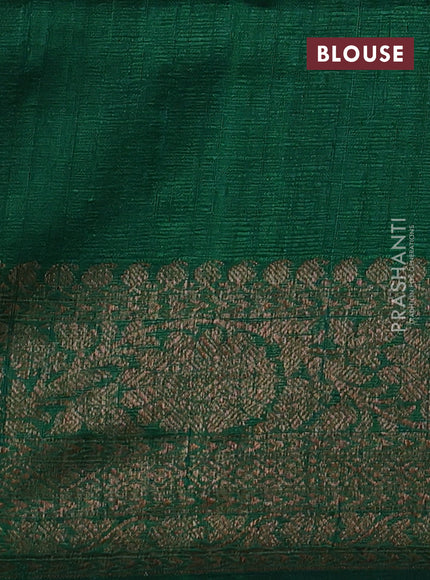 Banarasi raw silk saree lime yellow and green with allover thread & zari woven buttas and long thread & zari woven border