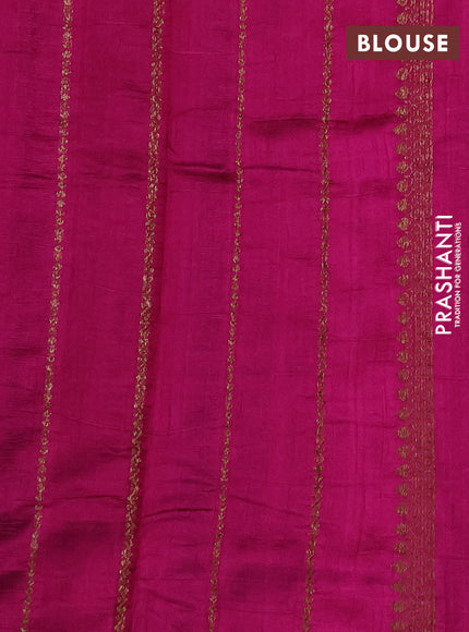 Banarasi raw silk saree deep maroon and pink with thread & zari woven buttas and long thread & zari woven border
