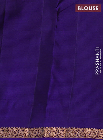 Pure kanchipuram silk saree violet with zari woven buttas and small zari woven border