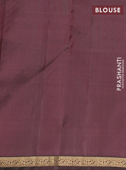 Pure kanchipuram silk saree red and green with allover zari woven buttas and small zari woven border