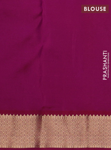 Pure kanchipuram silk saree pista green and pink with allover zari woven buttas and zari woven border
