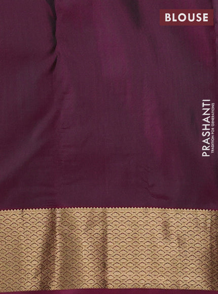 Pure kanchipuram silk saree pastel green and pink with allover zari woven buttas and zari woven border