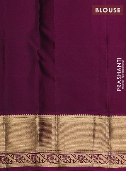 Pure kanchipuram silk saree violet and pink with allover zari woven buttas and zari woven border