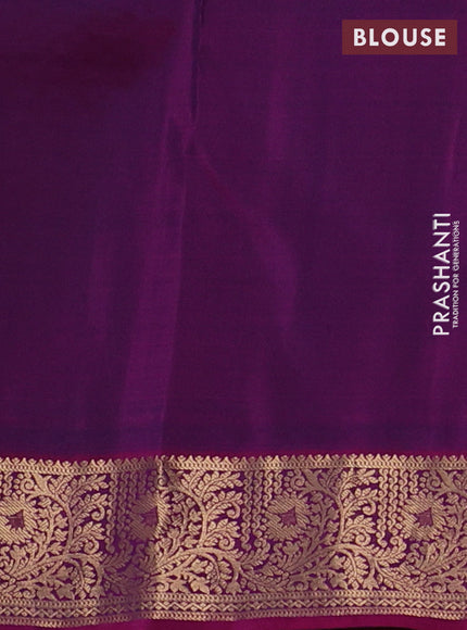 Pure kanchipuram silk saree violet and pink with allover zari woven 1000 buttas and zari woven border