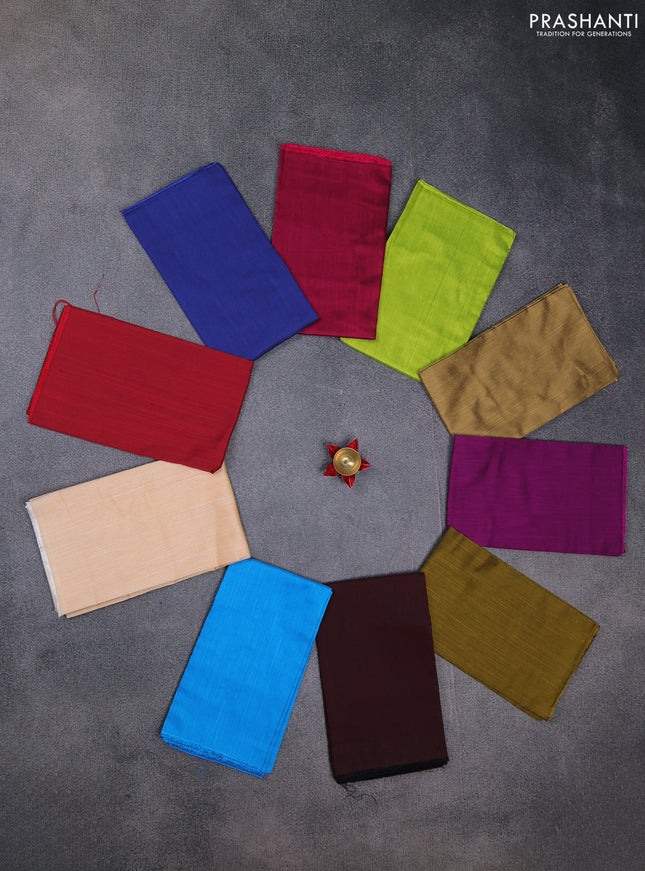 Semi cotton blouse bit Assorted colours and pack of 10