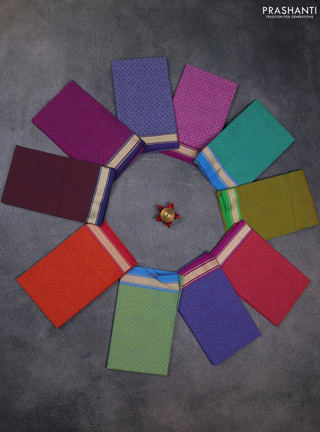 Chettinad cotton blouse bit Assorted colours & design and pack of 10
