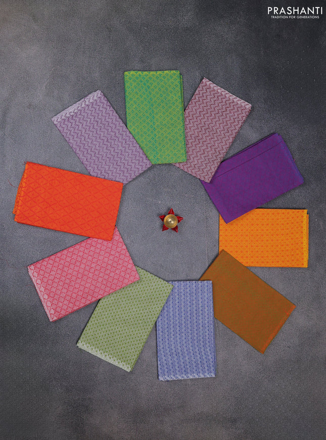 Chettinad cotton blouse bit Assorted colours & design and pack of 10