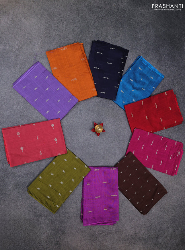 Raw silk blouse bit Assorted colours & design and pack of 10