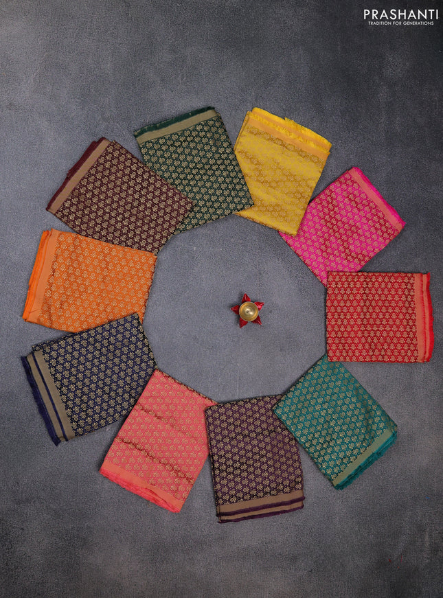 Brocade blouse bit Assorted colours and pack of 10