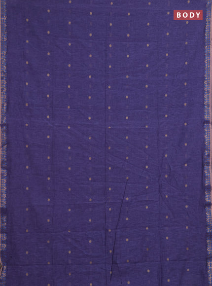 Bengal soft cotton saree lavender and mauve pink with allover thread woven buttas and zari woven border
