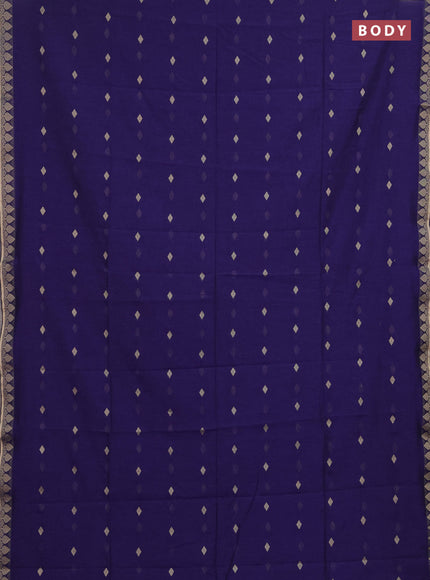 Bengal soft cotton saree violet with allover thread woven buttas and thread woven border