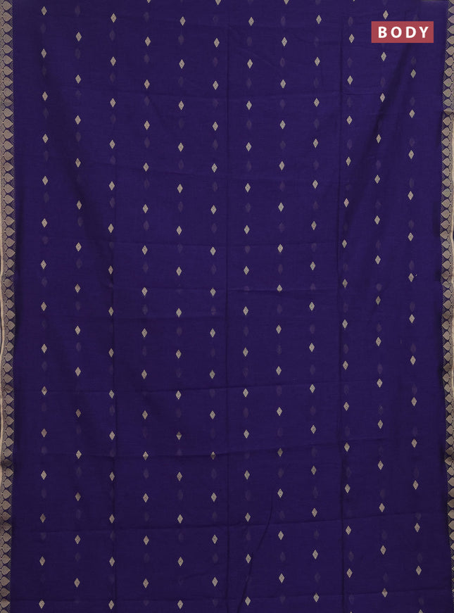 Bengal soft cotton saree violet with allover thread woven buttas and thread woven border