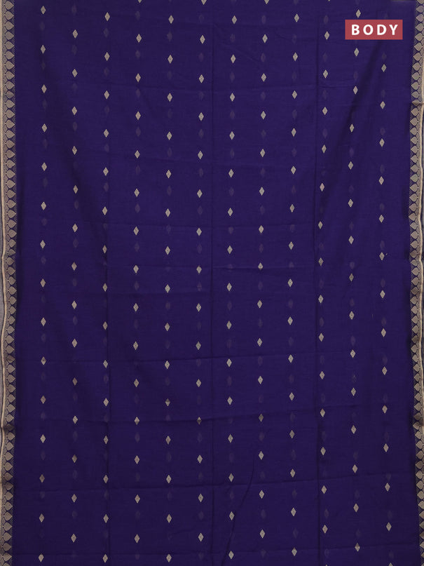 Bengal soft cotton saree violet with allover thread woven buttas and thread woven border