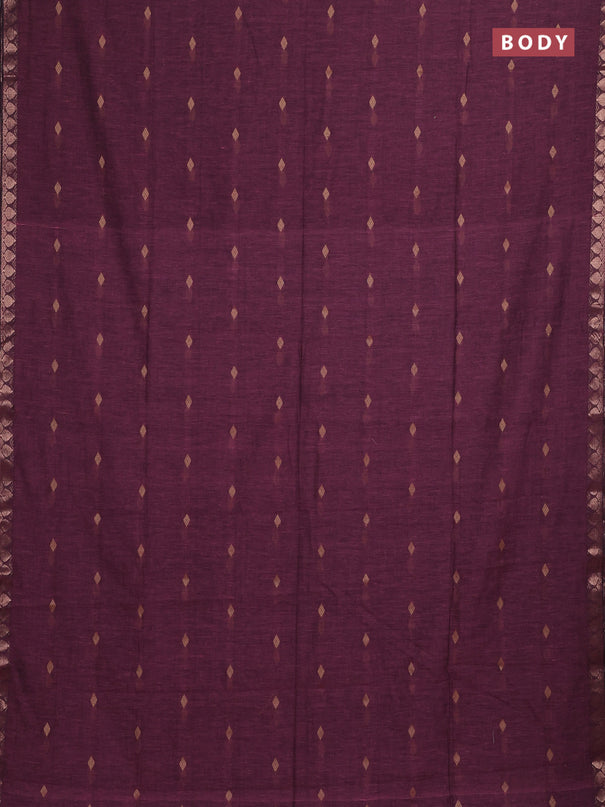Bengal soft cotton saree light pink with allover thread woven buttas and zari woven border