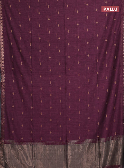 Bengal soft cotton saree light pink with allover thread woven buttas and zari woven border