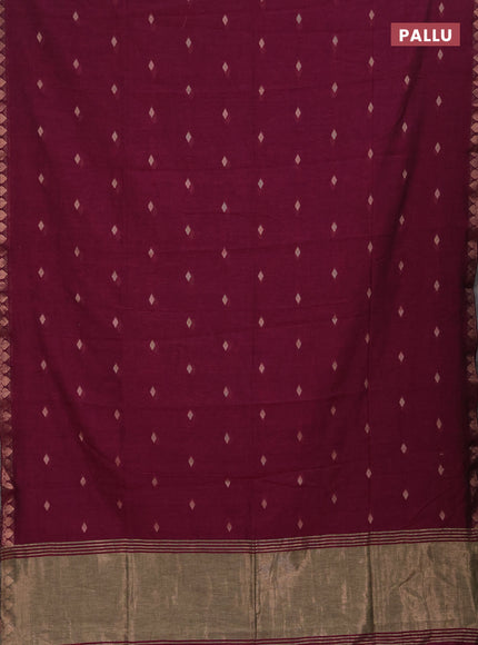 Bengal soft cotton saree pink with allover thread woven buttas and zari woven border