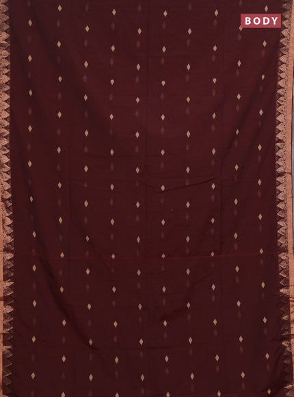 Bengal soft cotton saree with allover thread woven buttas and zari woven border