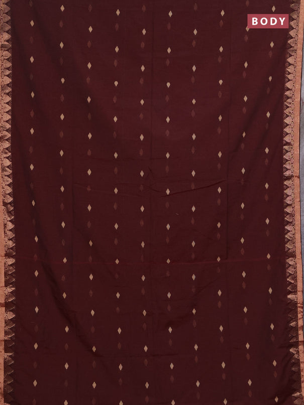 Bengal soft cotton saree with allover thread woven buttas and zari woven border