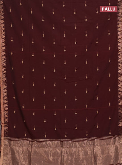 Bengal soft cotton saree with allover thread woven buttas and zari woven border