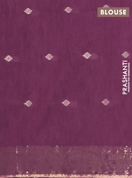 Bengal soft cotton saree mauve pink with allover thread woven buttas and zari woven border
