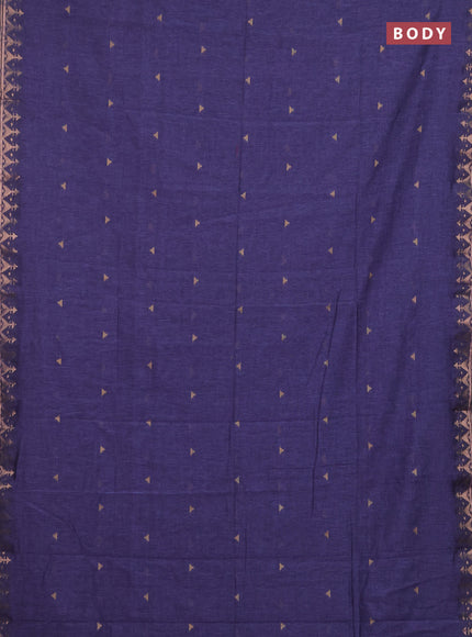 Bengal soft cotton saree lavender with allover thread woven buttas and zari woven border
