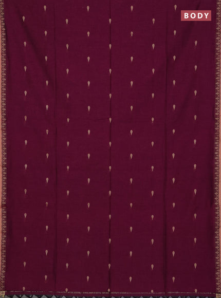 Bengal soft cotton saree pink with allover thread woven buttas and thread woven border