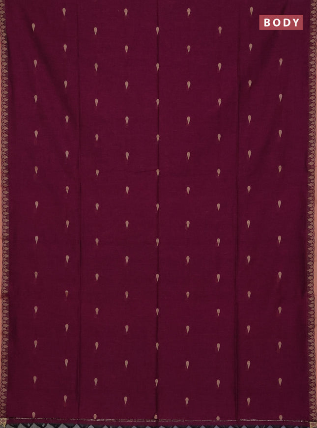Bengal soft cotton saree pink with allover thread woven buttas and thread woven border