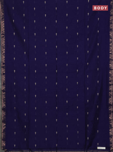 Bengal soft cotton saree violet with allover thread woven buttas and thread woven border