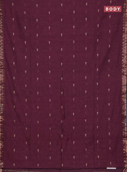 Bengal soft cotton saree light piink with allover thread woven buttas and thread woven border