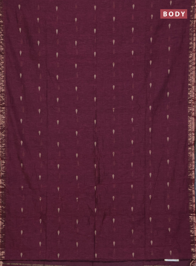 Bengal soft cotton saree light piink with allover thread woven buttas and thread woven border