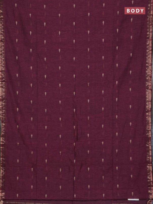 Bengal soft cotton saree light piink with allover thread woven buttas and thread woven border