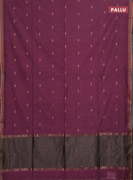 Bengal soft cotton saree light pink with allover thread woven buttas and thread woven border