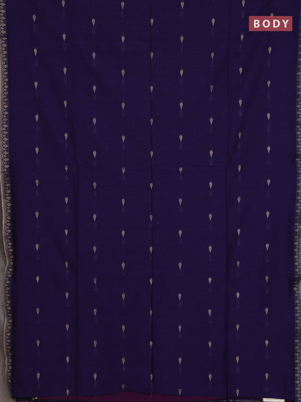 Bengal soft cotton saree violet and purple with allover thread woven buttas and thread woven border